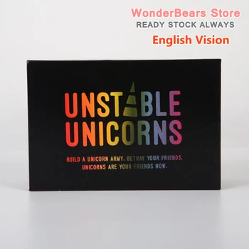 

Unstable Unicorns Base Permium Edition Black Box 135 Cards Board Party Game for Adults and Teenagers 2-8 players Ages 14+