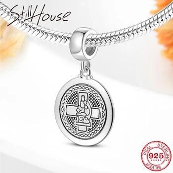 

New Sterling Silver 925 Biological microscope beads Jewelry making Fit Original European Charm Bracelet Bangles Femme Jewelry