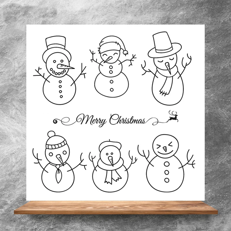 

ZhuoAng Hat snowman Clear Stamps/Silicone Transparent Seals for DIY scrapbooking photo album Clear Stamps