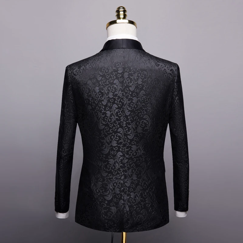 Бизнес Jurk Pak Mannen Prom Prestaties Jasje Terno Masculino Люкс 2 Stuk Zwarte Jas Broek Past Slim Fit Kleding