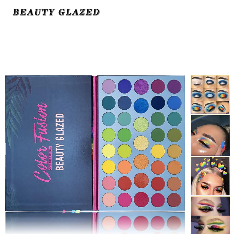 Beauty Glazed 39 оттенков матовые блестящие тени для век Палитра голографический