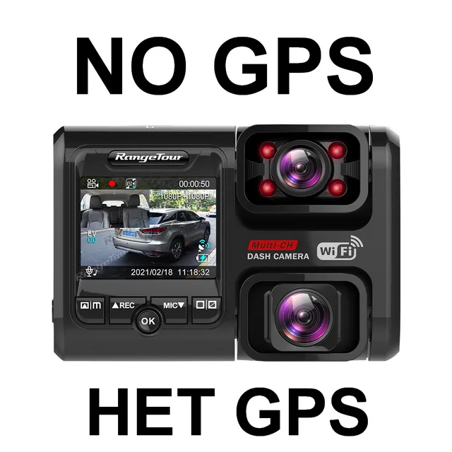 4K 2160P Car DVR D30H Dash Camera Support WiFi GPS Front and Cabin Both ...