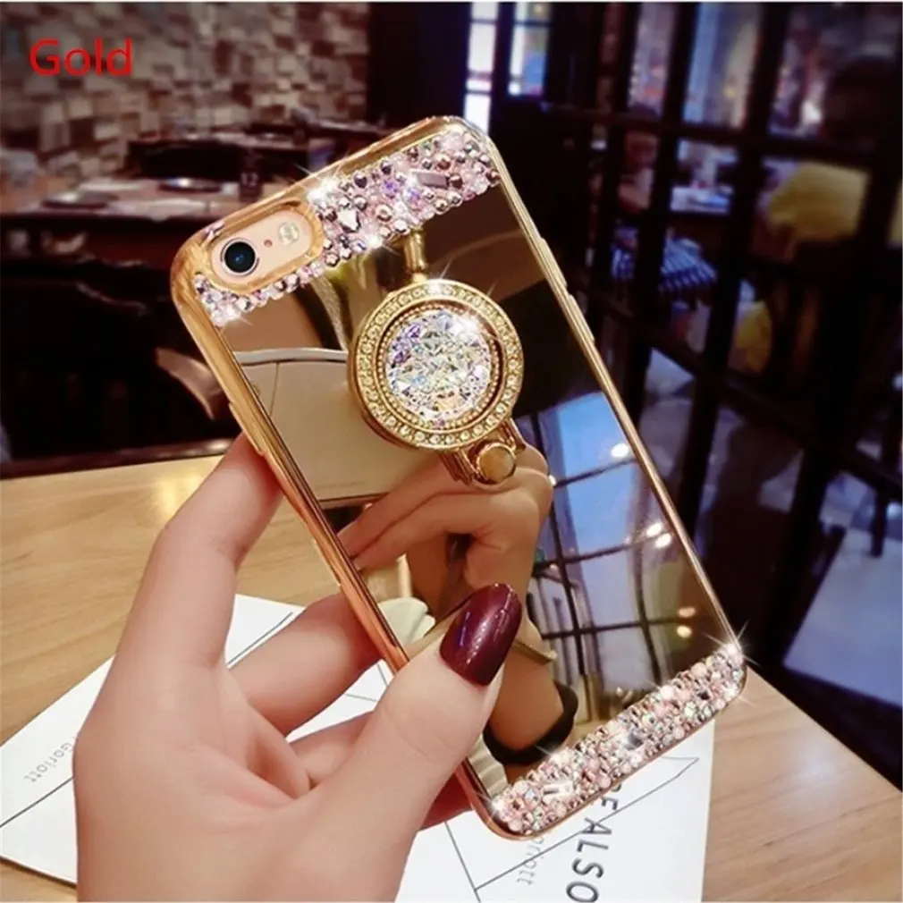 Роскошные Стразы Bling Чехол Крышка для Iphone 7 8 4 5 6 6S Plus X чехол телефона 2018 защитный