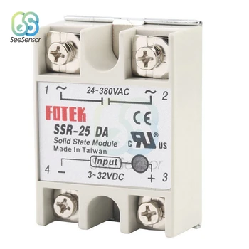 

Solid State Relay SSR-10DA SSR-25DA SSR-40DA 10A 25A 40A 3-32V DC TO 24-380V AC SSR 10DA 25DA 40DA