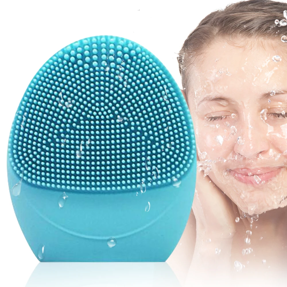 

Electric Battrey Facial Cleansing Brush Silicon Vibration Mini Cleaner Deep Pore Cleaning Skin Massage face brush Dropshipping