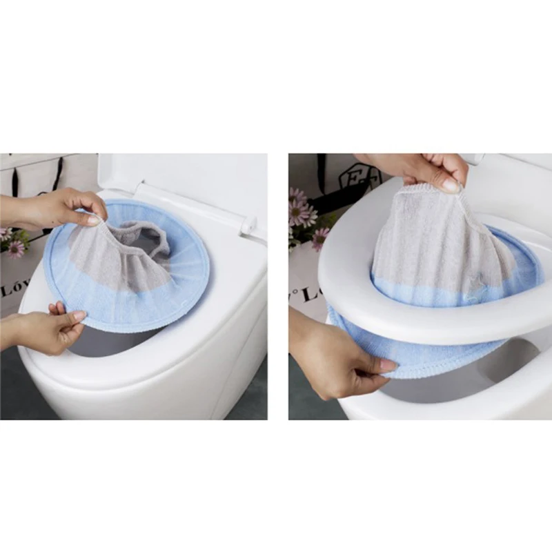 Stretchable Bathroom Toilet Seat Closestool Washable Soft Winter Warmer Mat Pad Cushion O-shape Toilet seat Bidet Covers toilet seat cover toilet seat accessories