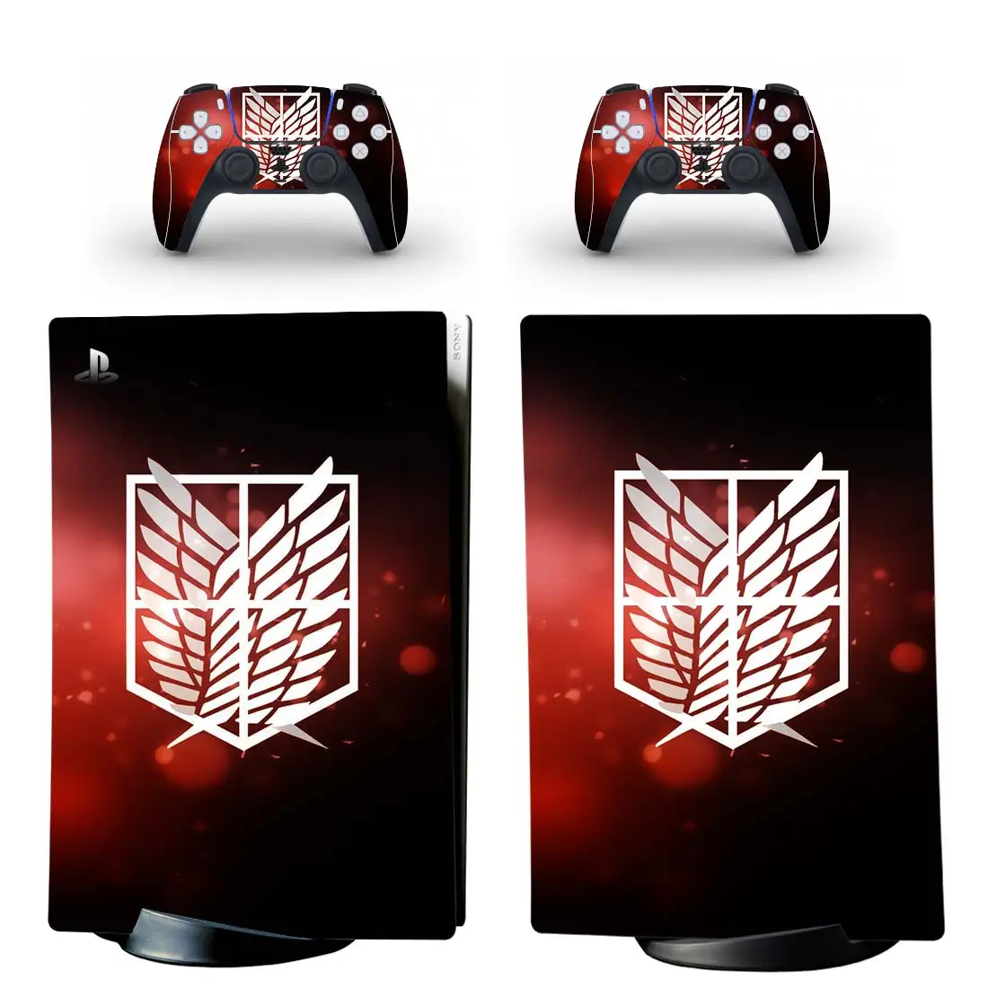 Наклейка атака на Титанов PS5 Виниловая наклейка для консоли PlayStation 5 и