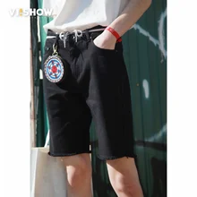 VIISHOW новые мужские шорты брендовые летние мужские джинсовые шорты модные дизайнерские шорты хлопковые мужские джинсы бермуды ND1494182