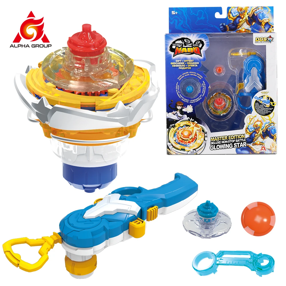 Infinity Nado 5 Master Series Incandescente Star Spinning Tops Non Stop Battle Gyro Con Lanciatore Magnetico Cartoon Kids Toys