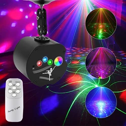 Mini lumières LED RGB en forme de pomme, projecteur Laser Rechargeable, éclairage de scène avec télécommande 