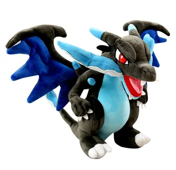 

Cartoon MEGA Blue Charizard Plush Doll XY Figure Stuffed Animals Kids Toys 30CM