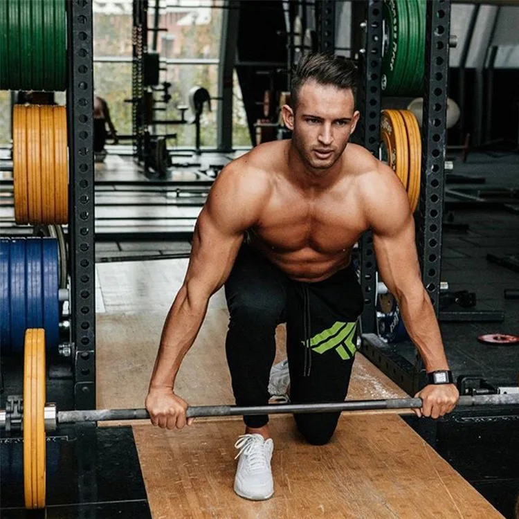 

Muscle Brother Fitness Pants Elasticity Slim Fit Closing Foot Trousers Sports Casual Running Zipper Skinny Sweatpants