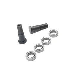 WPL Model 1/10 D12 RC Car Metal Upgrade Modification Parts Front Steering Cup Axle Cup Bearing, Black, Silver