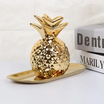 

Pineapple Shaped Piggy Bank Ceramic Coin Money Nordic Style Saving Box Storage Jar Living Rooms Desktop Accessories