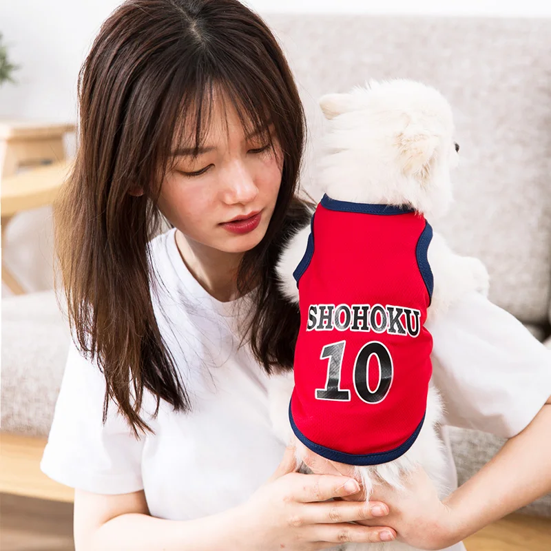 

Puppy Summer Vest Clothes Teddy Cat Pet Small Puppy Method Bucket Bear Bomei Cos Cartoon SLAM DUNK Cute PET CAT Cape