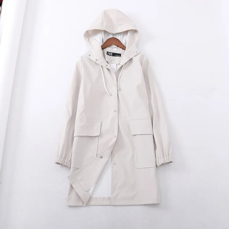 

A Generation of 2019 Spring WOMEN'S Dress Hooded Windbreaker Windproof Waterproof Raincoat Trench Coat Entity