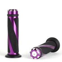 1 пара 7/" 22 мм руль мотоцикла рукоятки заменить Фиолетовый Универсальный алюминиевый зерна резиновые ручки на руль чехол для рукоятки крышка