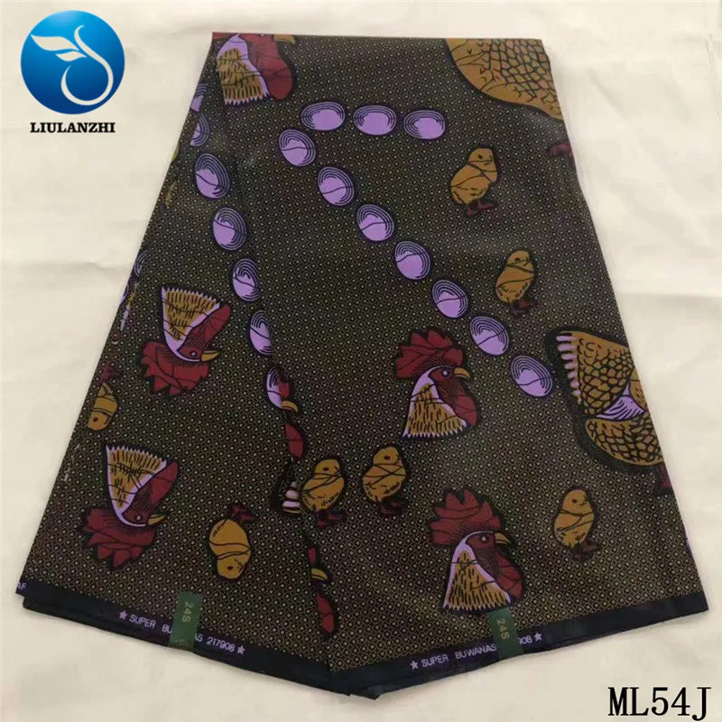 Воск liulanzhi ткани Анкара настоящий воск ткани 6 ярдов/партия Горячая Африканский парафинированный хлопок ткань для платья ML54J01-ML54J26