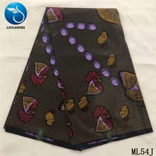 Воск liulanzhi ткани Анкара настоящий воск ткани 6 ярдов/партия Горячая Африканский парафинированный хлопок ткань для платья ML54J01-ML54J26
