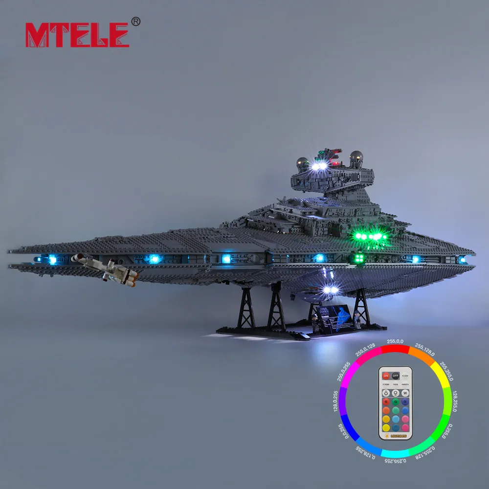 

MTELE Brand LED Light Up Kit For Star War Series Imperial Star Destroyer Lighting Set Compatible With 75252