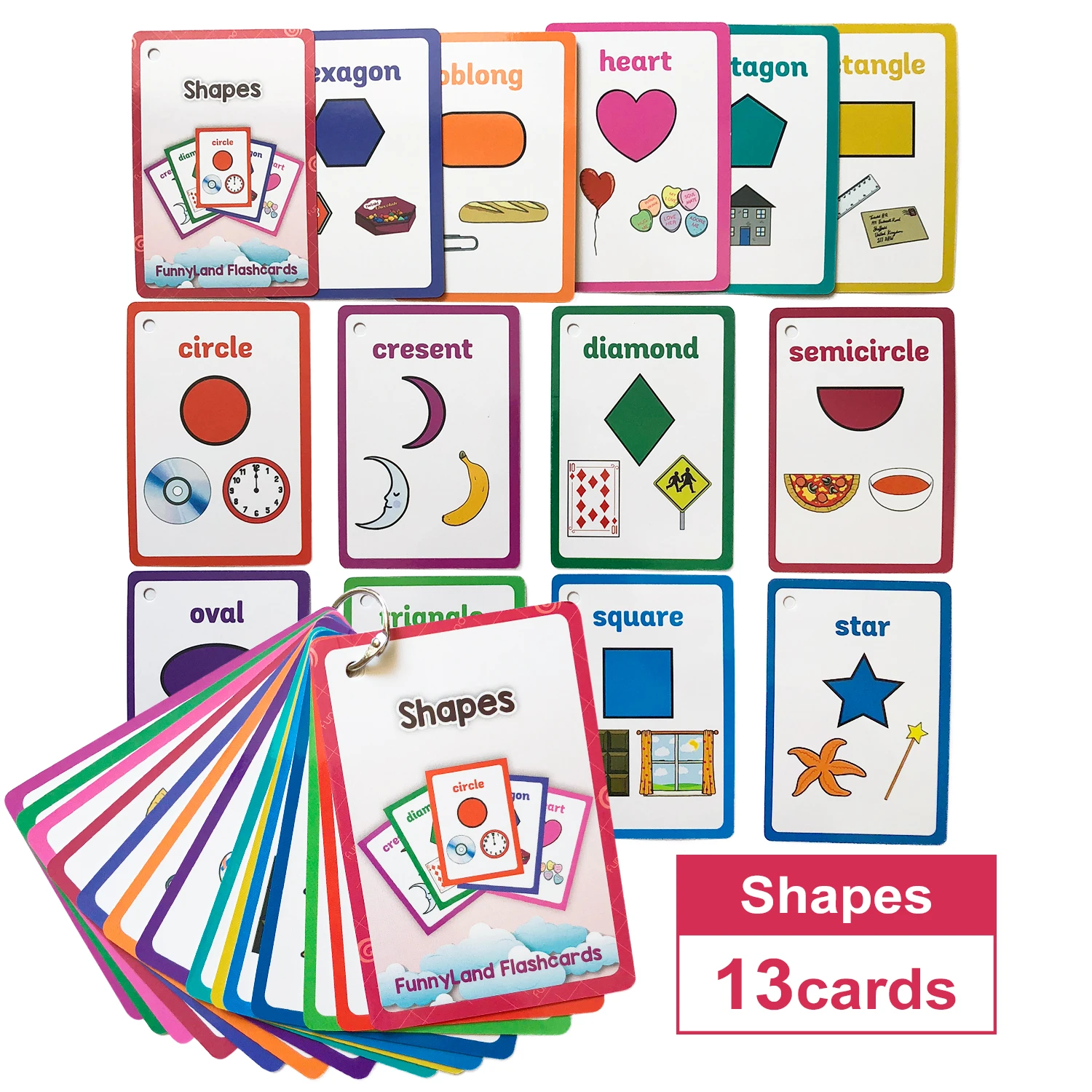 Kids Shapes English Learning Word Card Children Learn English Learning Card Game For Baby Early Education Toys Learning Card Games Games For Babygames Card Games Aliexpress