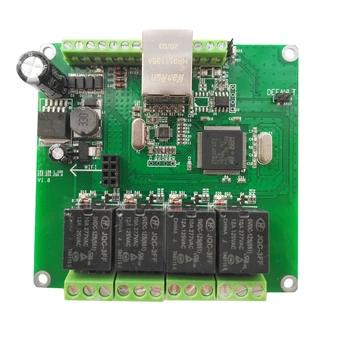 Dtwoonder-Placa de relé de 4 canales modbus, domoticz, ethernet, rs485, can, wifi, servidor web, tcp, udp