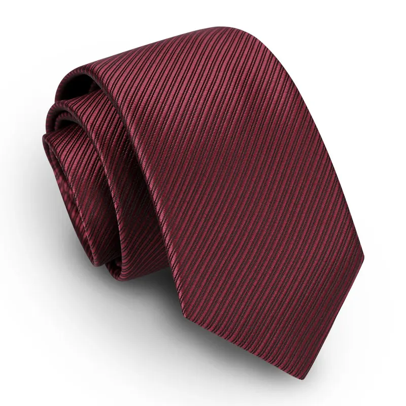 KDT597A Высокое качество новые дизайнерские бренды модные деловые 7 см тонкие галстуки для мужчин темно-синие Красные Полосатые Галстуки рабочие с подарочной коробкой - Цвет: KDT597A