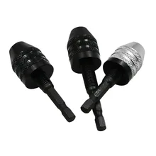 Mandrin de Mini perceuse électrique 0.3 8mm, mandrin sans clé, auto serrant, mèches électriques, outils de fixation à pince, tige hexagonale de 1/4 pouces, conversion rapide