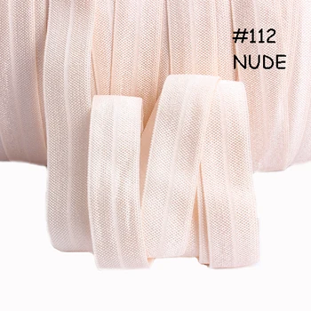 

(100 Yards/roll) Stock nude color 5/8" foe elastic ribbon for bride hair ties