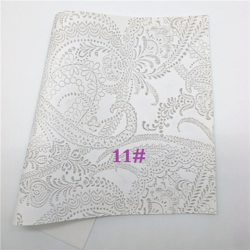 11 Glitterwishcome 21X29 см A4 размер винил для бантов тисненые цветы кожа Fabirc искусственная кожа листы для бантов, GM524A - Цвет: 11