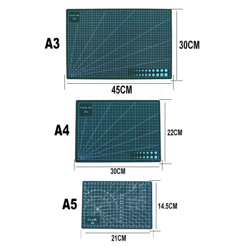 Durable A3 A4 A5 PVC Cutting Mat DIY Handicraft Art Engraving Board Paper Carving Pad High Elasticity Good Toughness Wide Use