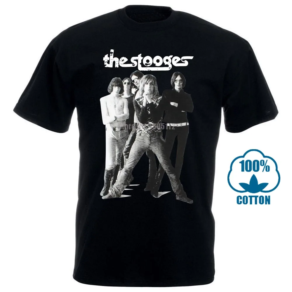 Новая коллекция Лето Для мужчин футболка The Stooges Игги Поп прото футболка из 100% хлопка с круглым вырезом модная футболка брендовая футболка