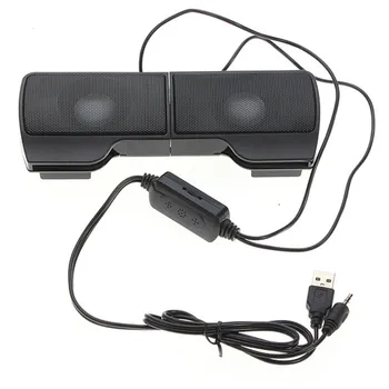 

1 Pair Mini Portable Clipon USB Stereo Speaker Line Controller Soundbar Laptop MP3 Mobile Music Player Pc with Clip AUX 2 (2.0)