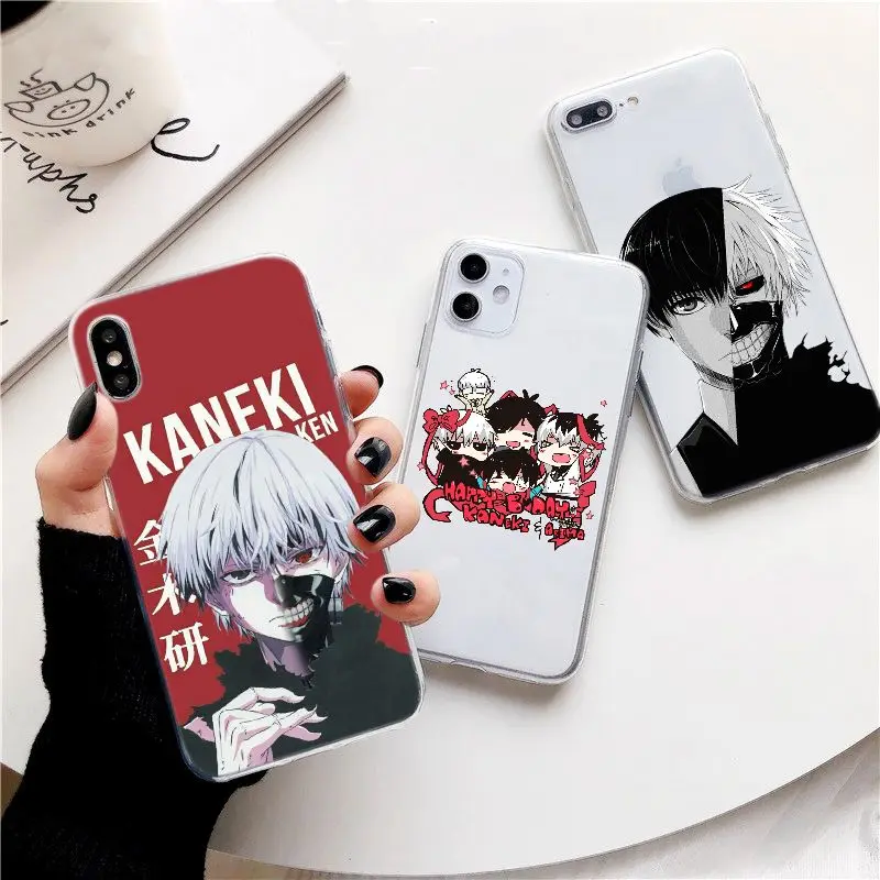 Японского анимэ Tokyo Ghoul для косплея канеки кэна прозрачный чехол мобильного