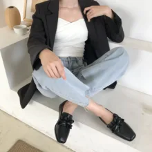 MIULAMIULA/ г. Брендовые дизайнерские осенние корейские новые модные роскошные кожаные туфли на плоской подошве с оборками и бантом женские лоферы без застежки
