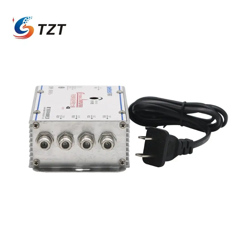 TZT 4 Way CA tv VCR ТВ антенна усилитель сигнала усилитель сплиттер 30 дБ 45-880 МГц FREQ