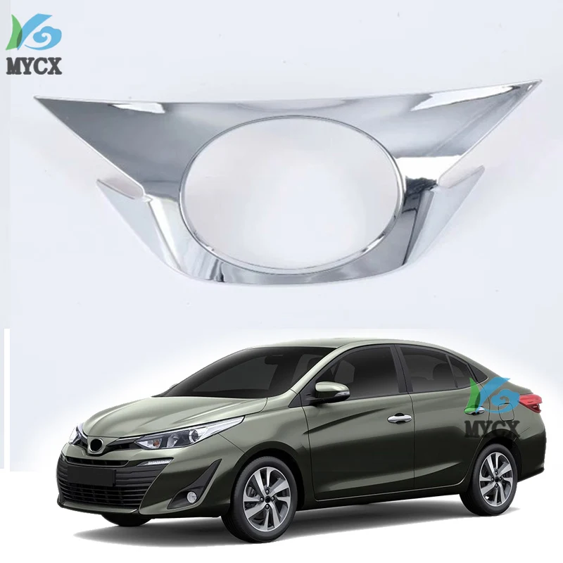 Для Toyota VIOS украшение автомобиля ABS Хром Передняя марка на обеих сторонах среднего сетчатого покрытия рамки