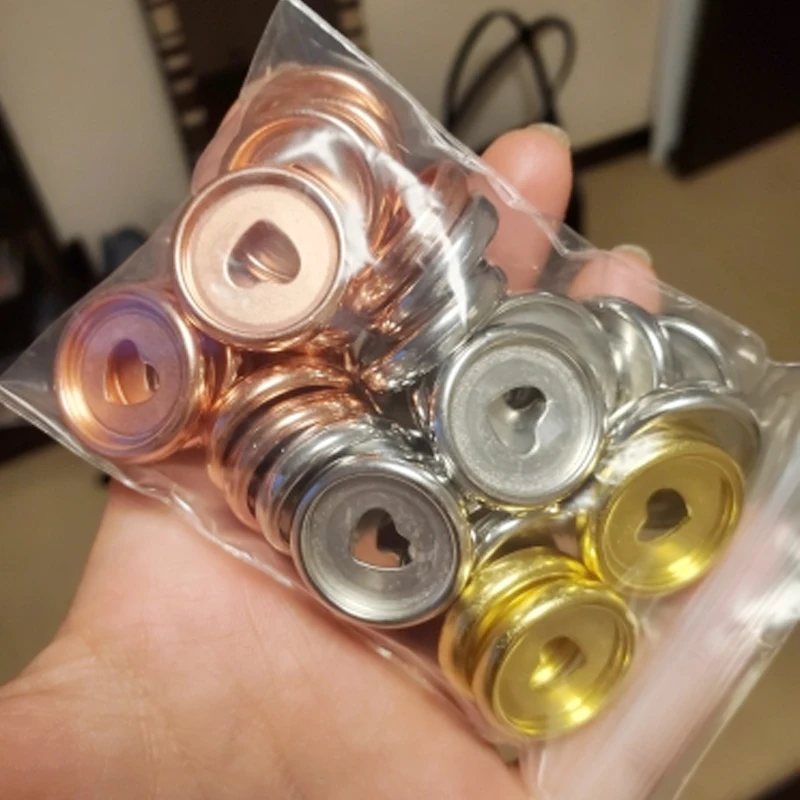 100PCS 23mm Mushroom Hole Binding Hoop Heart Colorful Round Rings Plastic Disc Buckle Loose Leaf Book DIY Binder Notebook Office
