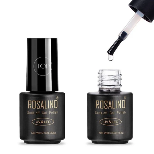 Top Coat Неоновый Гель-лак для ногтей, УФ Набор для маникюра, 7 мл, гибридный лак для ногтей, полуперманентный гель лак для замачивания, основа, верхнее покрытие, 10 цветов - Цвет: Top Coat