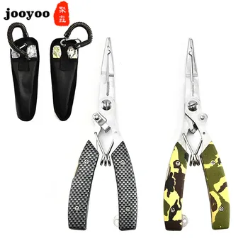 

jooyoo Multifunctional Fishing Pliers Scissors Line Cutter Hook Remover Fishing Clamp Accessories Tools Lanyards Spring Rope