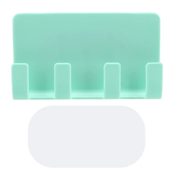 

Universal Wall Cell Phone Charging Brush Holder Toothbrush Holder Home Storage 4 Hook Mobile Phone Bracket Bathroom Accessories