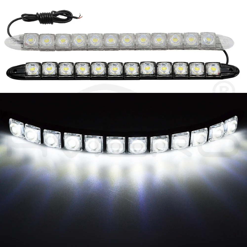 Hviero Car Styling COB DRL Fog Lights Flexible Silicone white Daytime Running Lights Auto Head Lamp Waterproof 10w Bright Led Fog Light car styling