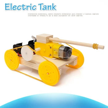 

Kids DIY Electric Tank Wooden Science Model Kids Primary School Student Physics Learning Educational Toys For Children