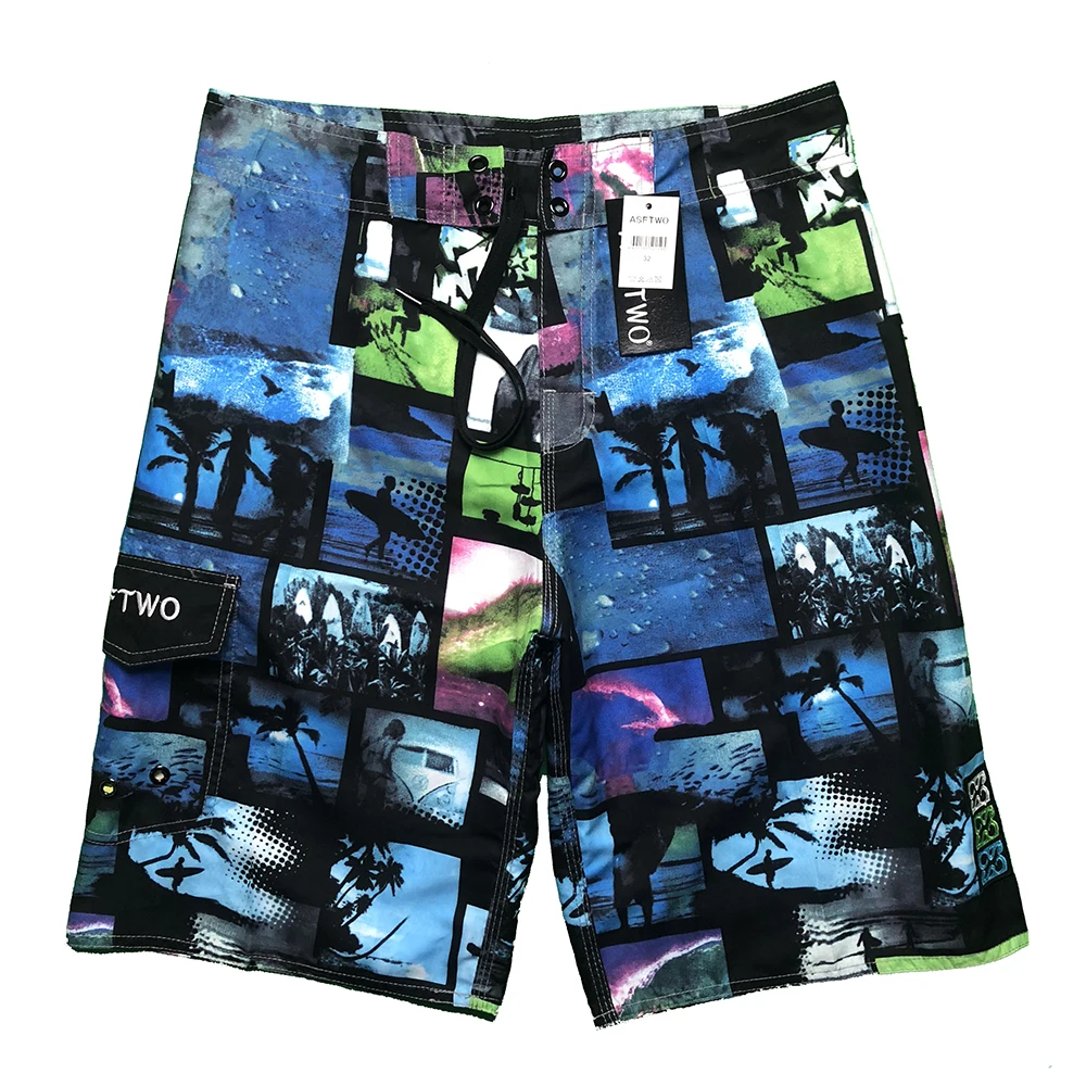 Men's Printed Swimming Shorts, Beach Board Pants, Running Sports Pants, Water Sports, Surf, Speed Dry, Spa, Travel, Vacation