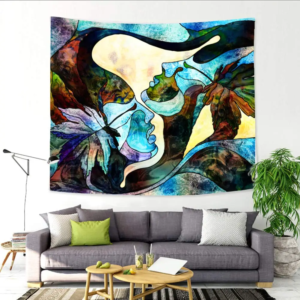 Emotion Psychedelic Face гобелен настенное украшение искусство для гостиной спальни