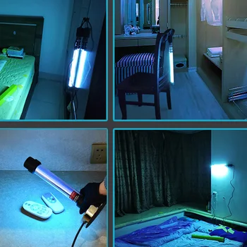 

Movable Sterilization UV Disinfection Table Lamp Bactericidal Lights w/Base Lamp Wand Stick Ultraviolet Germicidal Light for Hom