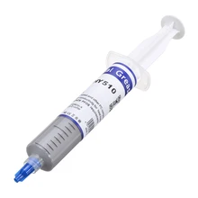 

Pohiks 1pc 30g HY-510 Grey Graphics Card Radiating Cooler Thermal Silicone Grease Paste Syringe Shape for LED CPU GPU Cooling