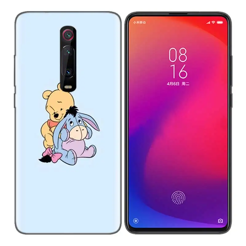 Черный мягкий силиконовый чехол-сумка для Xiaomi mi 9T CC9 Red mi 4 4X5 6 6A 7 7A Note Plus K20 Pro F1 Tampa Fall новейший Винни Poo
