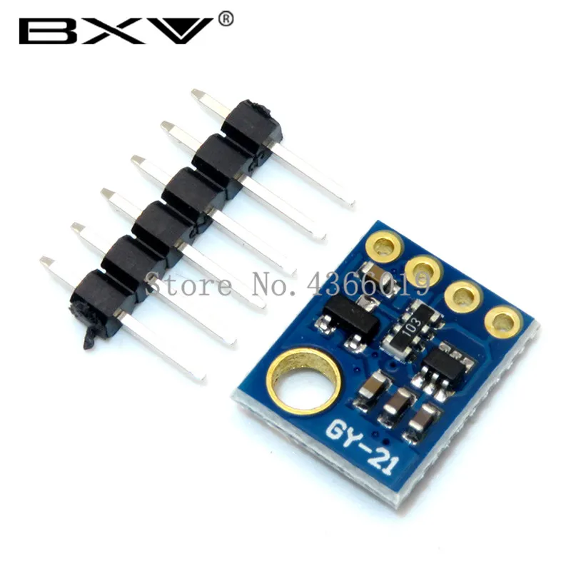 Датчик влажности с интерфейсом IIC I2C Si7021 для промышленного использования, высокоточный GY-21 модуль датчика температуры низкой мощности CMOS 3-5 В