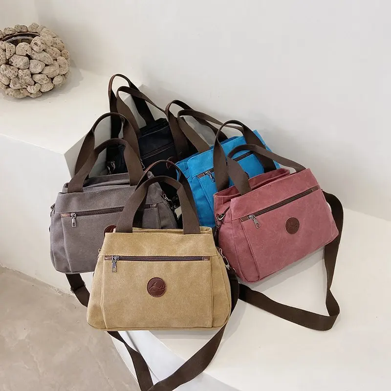 Women Casual Handbags Canvas Crossbody Bag for Woman Big Capacity Shoulder Tote Female Shopping Designer Messenger Bags bolso